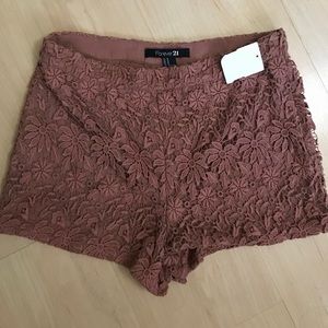 Forever 21 embroidered shorts
